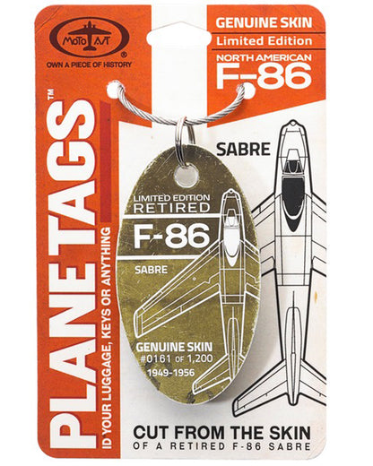 Limited Edition F-86 Sabre PlaneTag  1949-1956