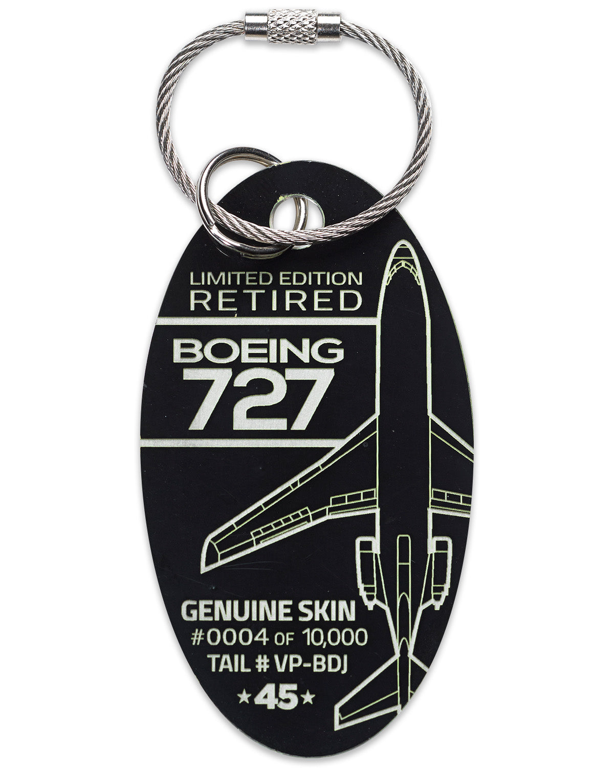 Custom Boeing 727 PlaneTag Tail #VP-BDJ