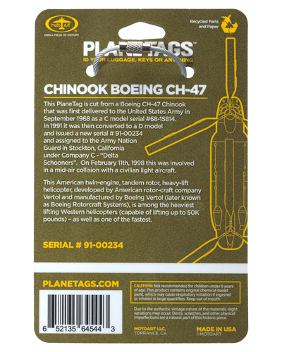 Custom CH-47 Chinook Planetag #91-00234