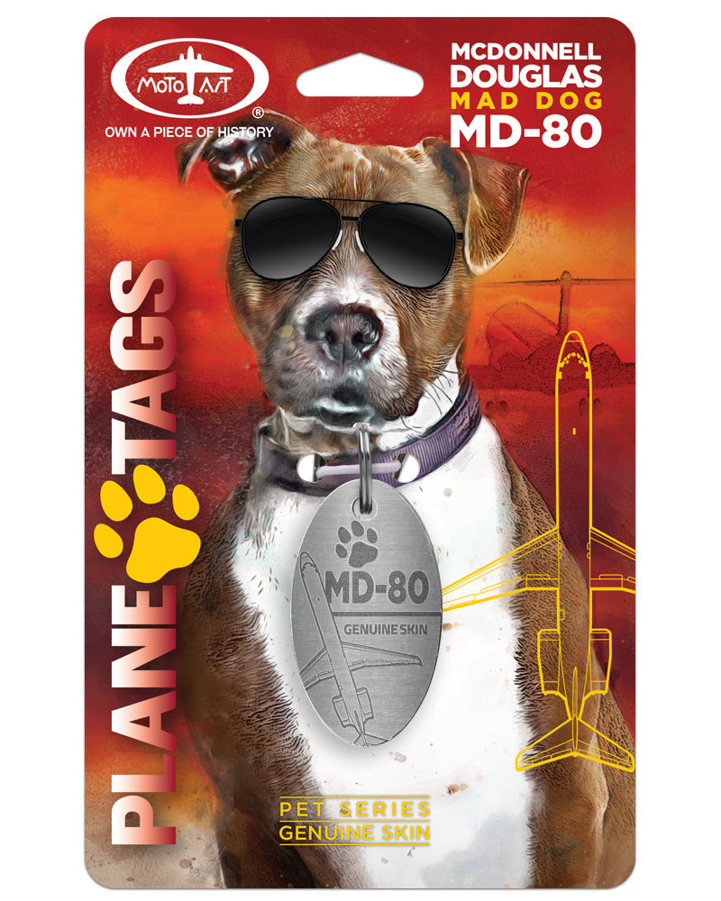 Custom McDonnell Douglas MD-80 PlaneTags Pet Tags