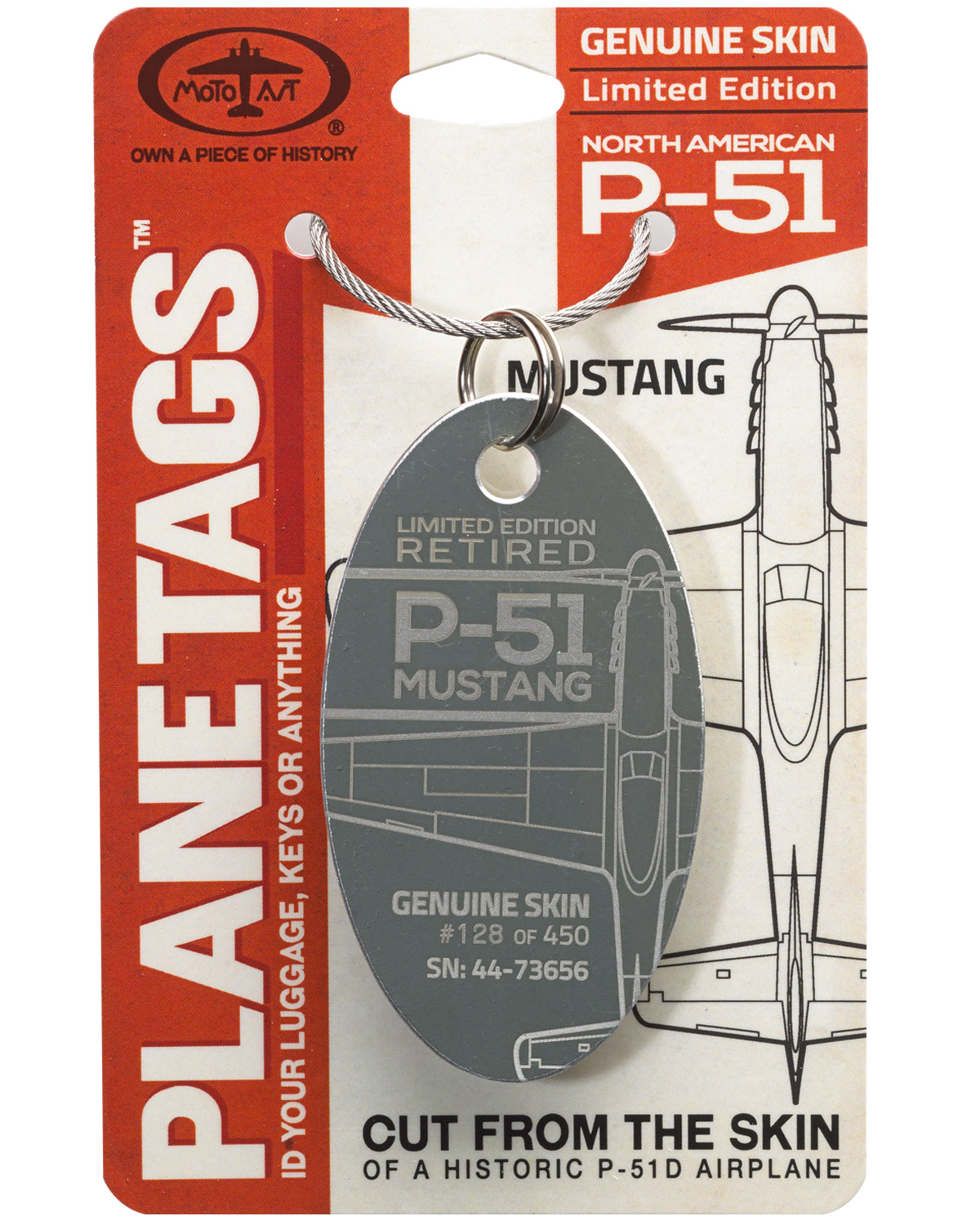 P 51 Mustang PlaneTag – MotoArt PlaneTags