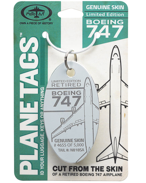 Boeing 747 PlaneTag Tail# N818SA | PlaneTags™ – MotoArt PlaneTags