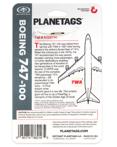 TWA 747-100 - PLANETAGS TAIL #N129TW