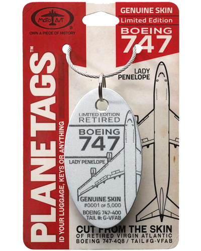 ヴァージン航空「レディ ペネロペ」ボーイング 747 PlaneTag Tail# G-VFAB