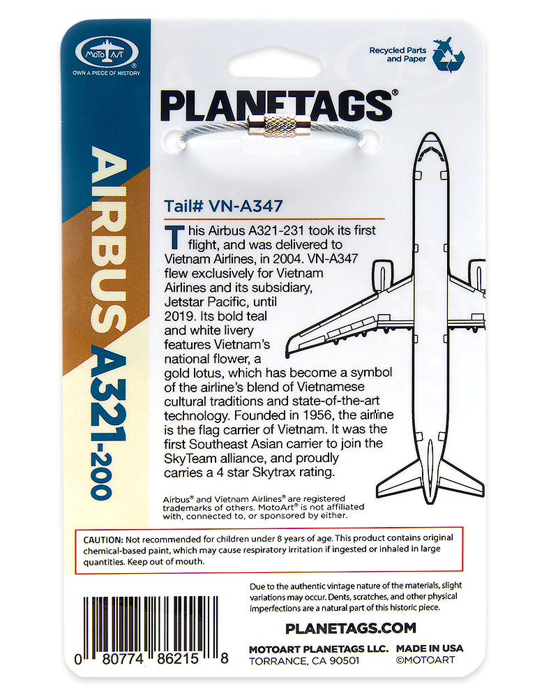 Custom Vietnam Airlines Airbus A321-200 - PLANETAGS TAIL #VN-A347