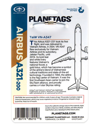 Custom Vietnam Airlines Airbus A321-200 - PLANETAGS TAIL #VN-A347