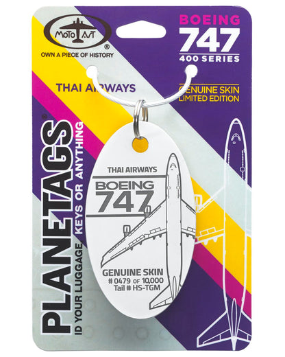 Custom Boeing Thai Airways 747 PlaneTag Tail #HS-TGM