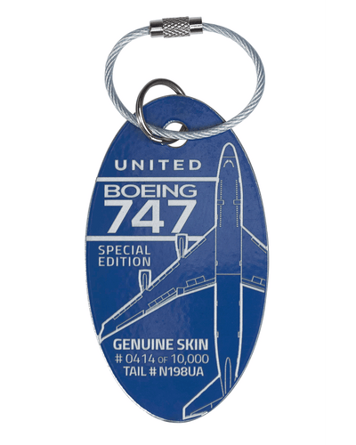 Custom United Airlines Boeing 747 N198UA PlaneTag