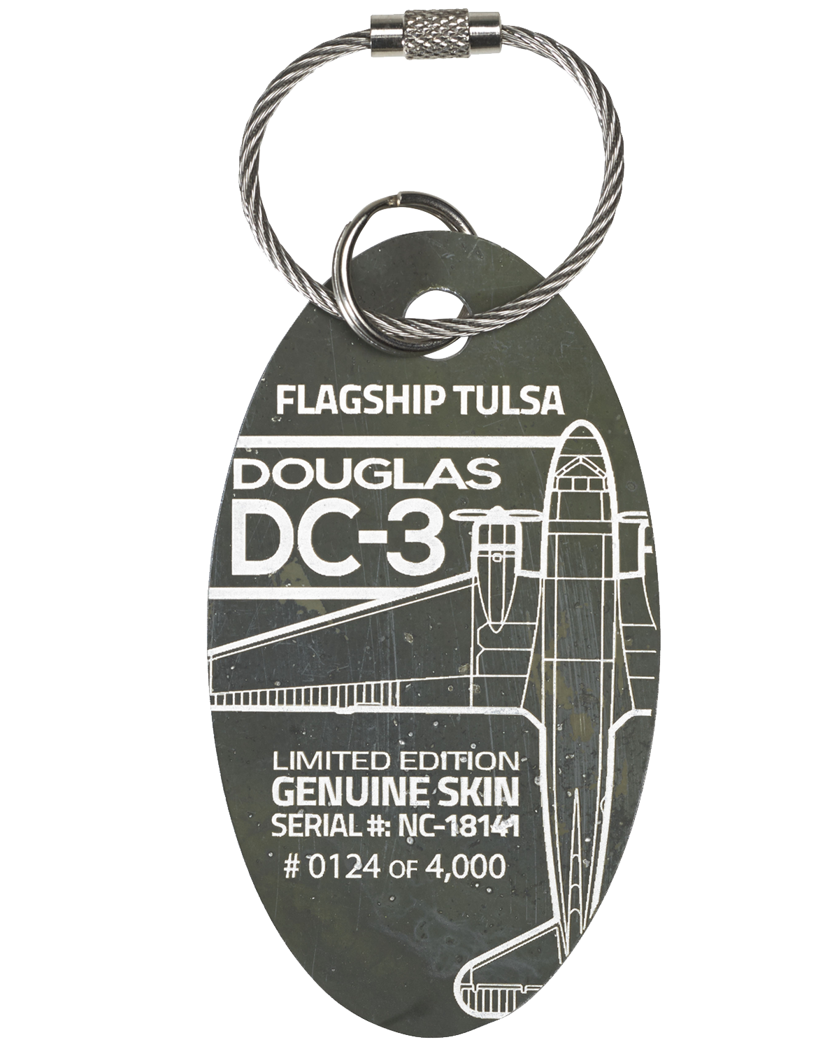 DC-3 Flagship Tulsa PlaneTag Serial #NC-18141